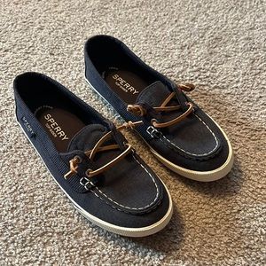 Women's Sperry Authentic Original Boat Shoe Navy Worn Once Slip On Size 6
